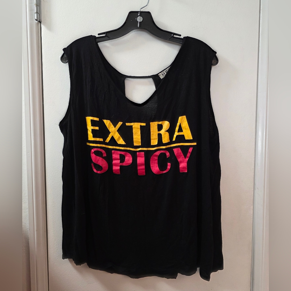Hera Collection Black Tank with Yellow & Pink EXTRA SPICY Graphic
